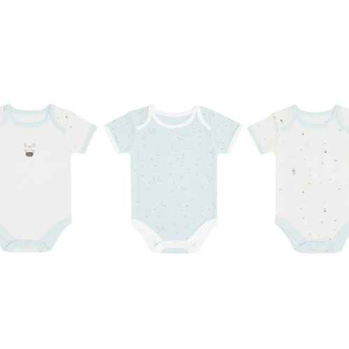 Комплект 3 бр. бебешко боди Kikka Boo, 0-3м Stripy Friends