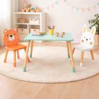 Дървена маса с 2 столчета Ginger Home, мече и зайче-Ro5pS.jpeg