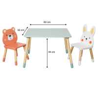 Дървена маса с 2 столчета Ginger Home, мече и зайче-Rp433.jpeg