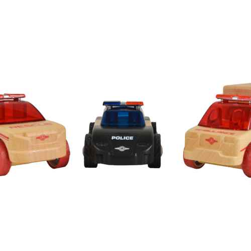 Дървени коли Automoblox Mini 3-Pack rescue vehicles