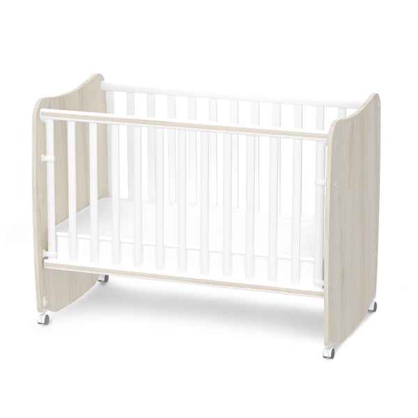 Бебешко легло Lorelli Stars 60x120 см, Бяло+Светъл дъб-SWd5X.jpeg