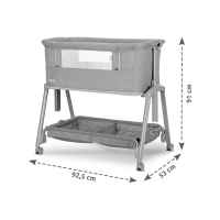 Бебешка мини кошара с падаща преграда 2в1 Lorelli Layla, Black/ wooden effect-TDfA7.jpeg