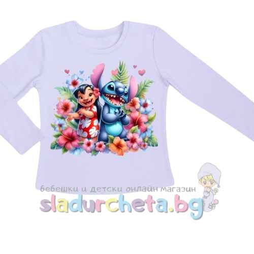 Детска блуза Мариела, светлолилава