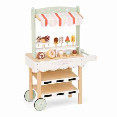 Детски дървен щанд за сладолед Ginger Home, Магазинче на колела