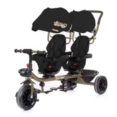 Триколка за близнаци Chipolino Хип Хоп, черна