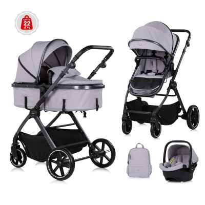 Комбинирана бебешка количка 4в1 Chipolino Pearl, платина