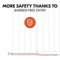 Предпазна преграда за бебе Hauck Clear Step Autoclose 2 + удължител 21 см, White-W3fzv.jpeg