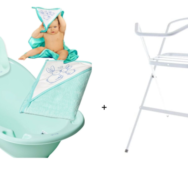 Комплект за баня Tega baby Зайче, тюркоаз-WRbrK.png