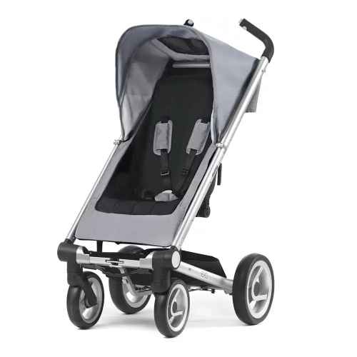 Бебешка количка Mutsy Exo със седалка и сенник, Silver Black