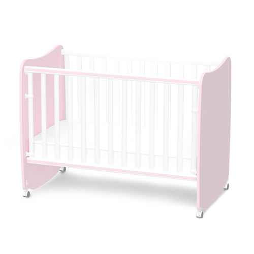 Бебешко легло Lorelli Stars 60x120 см, Бяло+Orchid pink