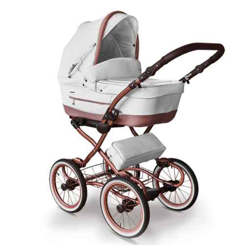 Комбинирана бебешка количка 3в1 Tutek TURRAN SILVER Limited Edition, Rose Gold