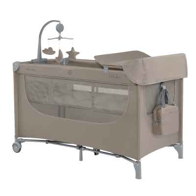 Бебешка кошара на две нива Kikka Boo Nighty Night, Beige 2026