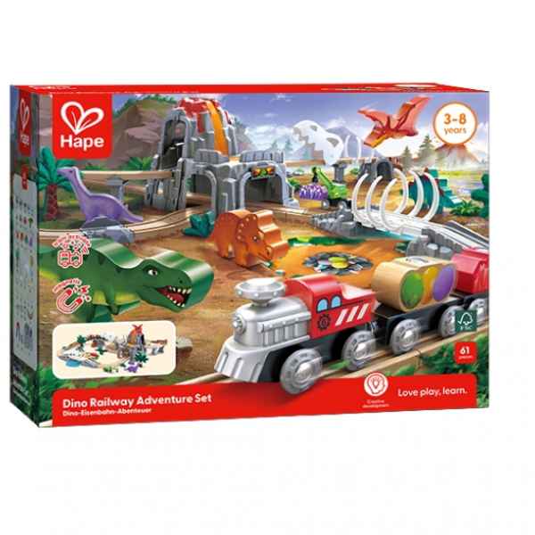 Дървен железопътен комплект Hape, Дино, 61 части-ZobuW.jpeg