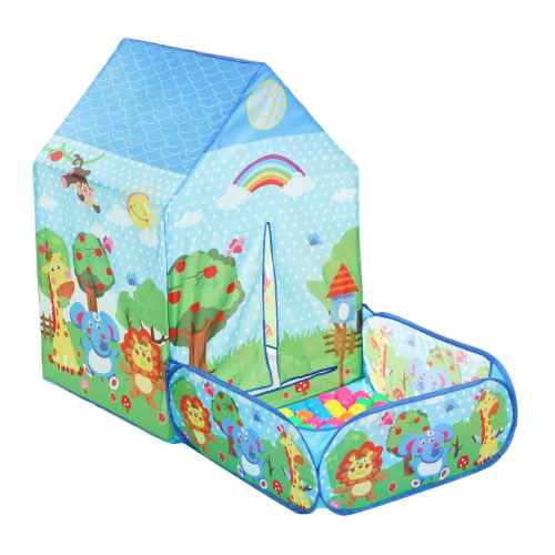 Детска палатка 2в1 с двор за игра LittleLife, 50 бр. топки