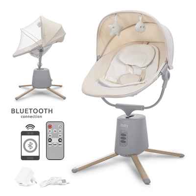 Бебешки електрически шезлонг с люлеене Lorelli Storky, Beige