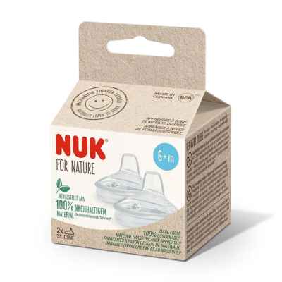 Мек накрайник за чаша NUK for NATURE 6М+, 2бр.