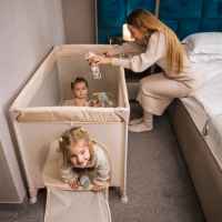 Бебешка кошара Lorelli TORINO 1 Ниво, Beige-atGEF.jpeg