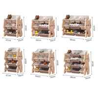 Детска регулируема етажерка за книги и играчки Feelkids, Синьо мече-auC4r.jpeg