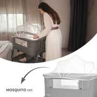 Бебешка мини кошара с падаща преграда 2в1 Lorelli Layla, Black/ wooden effect-bUTFM.jpeg