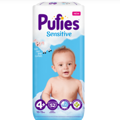 Пелени Pufies Sensitive 4 Maxi Plus, 9-14 кг 52 бр.