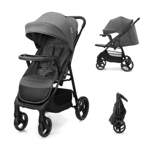 Лятна бебешка количка с табла KinderКraft Trig 3, Granite Grey