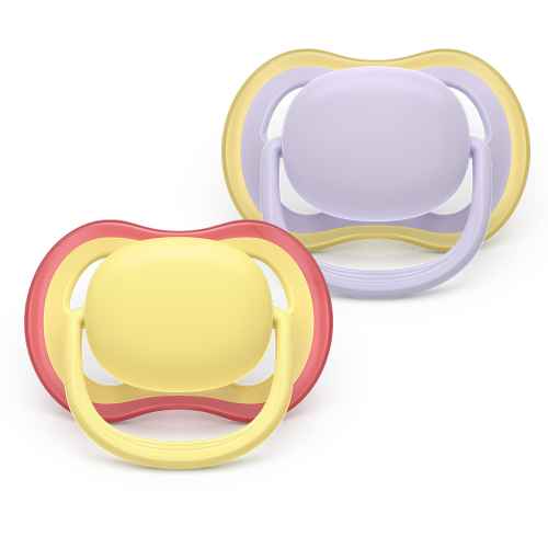 2 бр. залъгалки Philips Avent Ultra Air 0-6м пастелни, момиче