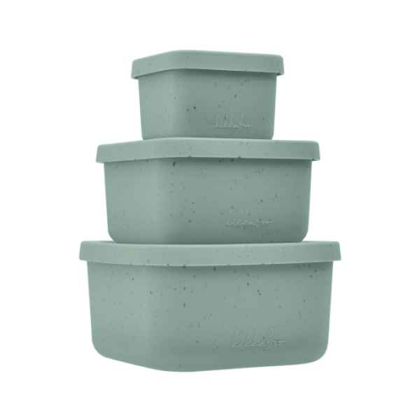 Сет кутии за храна Kikka Boo Platinum Silicone, Sage 3 бр.-dThjF.jpeg