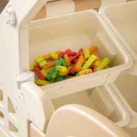 Пластмасова детска къщичка за игра с маса за конструктори Feelkids, кафява-eMwiO.jpeg