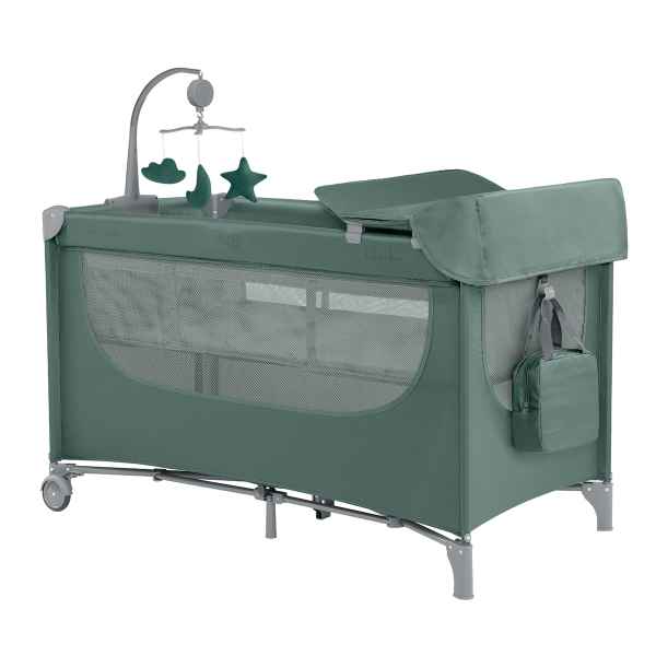Бебешка кошара на две нива Kikka Boo Nighty Night, Green 2026-f2KAx.jpeg