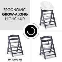 Дървено столче за хранене Hauck Alpha+, Dark Grey-fFSel.jpeg
