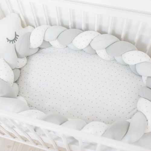 Бебешко гнездо, плитка Bubaba , сиво/бяло