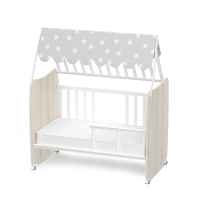 Бебешко легло Lorelli Stars 60x120 см, Бяло+Светъл дъб-fyquS.jpeg