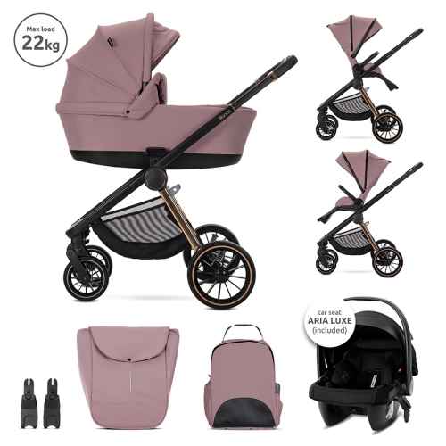 Комбинирана бебешка количка 3в1 Lorelli Bianca, Pink