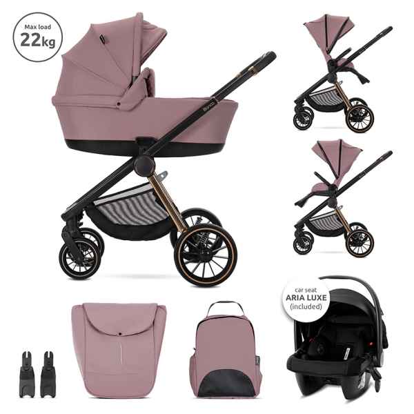 Комбинирана бебешка количка 3в1 Lorelli Bianca, Pink-gKGmj.jpeg