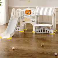 Детски център с пързалка, къща и баскетболен кош Feelkids, сив-gMEYH.jpeg