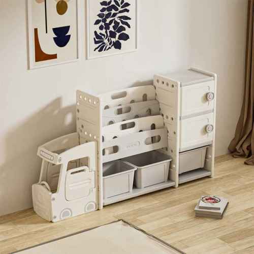 Органайзер Feelkids, автобус с 11 кутии и 2 шкафчета за съхранение