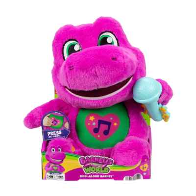 Барни музикална плюшена фигурка с микрофон Fisher Price, 26 см