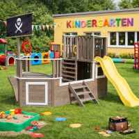 Дървена катерушка, пиратски Кораб с пързалка и пясъчник Ginger Home-gmKtq.jpeg