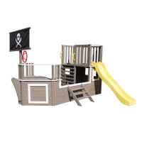 Дървена катерушка, пиратски Кораб с пързалка и пясъчник Ginger Home-hMZX1.jpeg