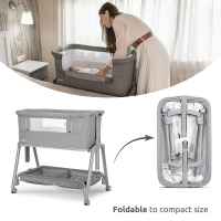 Бебешка мини кошара с падаща преграда 2в1 Lorelli Layla, Beige-hQCh1.jpeg