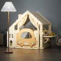 Пластмасова детска къщичка за игра с маса за конструктори Feelkids, бяла-hQnSw.jpeg