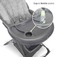 Столче за хранене Lorelli BONBON, Green leather-hUxti.jpeg