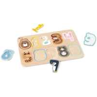 Дървен пъзел Classic World с числа и животни за ранно обучение, 11 части-hW6sB.jpeg