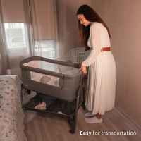 Бебешка мини кошара с падаща преграда 2в1 Lorelli Layla, Beige-hbQGK.jpeg