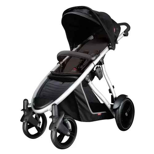 Бебешка количка Phil & Teds Verde за едно или породени деца, Black с черна подложка