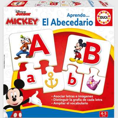 Образователен пъзел Educa, Mickey and Friends, Азбука, 81 части