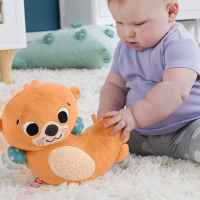 Плюшена сензорна играчка видра 2 в 1 Fisher Price, за игра по корем-j7l0j.jpeg