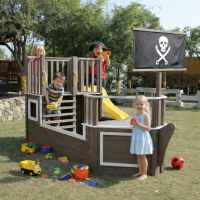 Дървена катерушка, пиратски Кораб с пързалка и пясъчник Ginger Home-jvqy1.jpeg