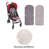 Универсална подложка за количка и столче за кола с 3D мембрана Sevi baby, сиви глухарчета-kJJKQ.jpeg