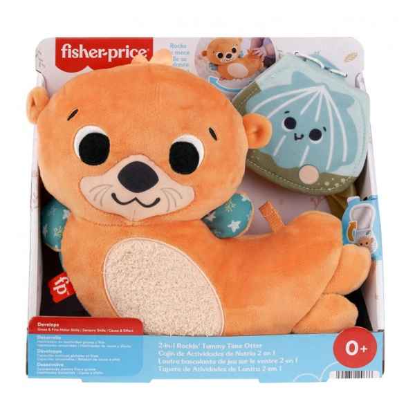 Плюшена сензорна играчка видра 2 в 1 Fisher Price, за игра по корем-lDbNY.jpeg